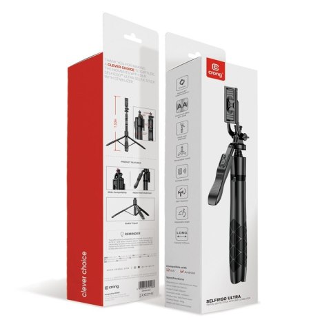 SelfieGo Ultra Aluminiowy selfie stick Bluetooth tripod (33-157,5cm) SelfieGo Ultra Aluminiowy selfie stick Bluetooth tripod (33-157,5cm)