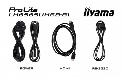 *IIYAMA 65'LH6565UHSB-B1, 24/7,IPS,ANDROID.11,4K,800cd, iiSignage2, SDM, 2x HDMI, DP, 2x USB,2x 10W, RJ45, WiFi, 4/32GB, PIO *IIYAMA 65'LH6565UHSB-B1, 24/7,IPS,ANDROID.11,4K,800cd, iiSignage2, SDM, 2x HDMI, DP, 2x USB,2x 10W, RJ45, WiFi, 4/32GB, PIO
