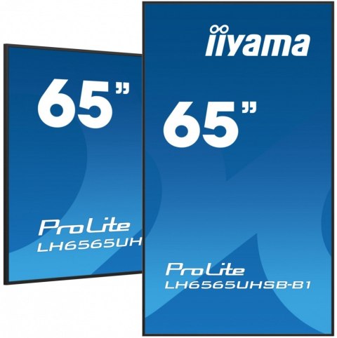 *IIYAMA 65'LH6565UHSB-B1, 24/7,IPS,ANDROID.11,4K,800cd, iiSignage2, SDM, 2x HDMI, DP, 2x USB,2x 10W, RJ45, WiFi, 4/32GB, PIO *IIYAMA 65'LH6565UHSB-B1, 24/7,IPS,ANDROID.11,4K,800cd, iiSignage2, SDM, 2x HDMI, DP, 2x USB,2x 10W, RJ45, WiFi, 4/32GB, PIO