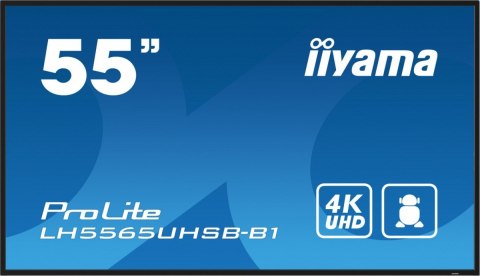 Monitor 55 cali LH5565UHSB-B1, 24/7, IPS, ANDROID 11, 4K, 800cd, iiSignage2, SDM, 2x HDMI, DP, 2x USB,2x 10W, RJ45, WiFi, 4/32GB Monitor 55 cali LH5565UHSB-B1, 24/7, IPS, ANDROID 11, 4K, 800cd, iiSignage2, SDM, 2x HDMI, DP, 2x USB,2x 10W, RJ45, WiFi, 4/32GB