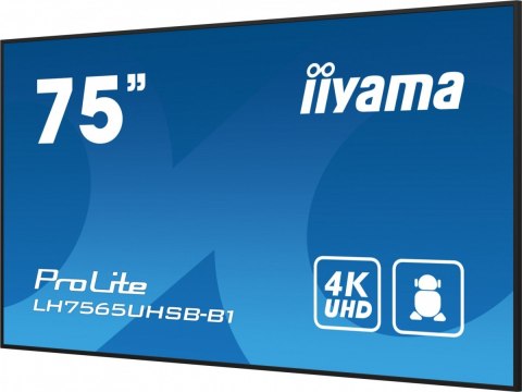Monitor 75 cali LH7565UHSB-B1, 24/7, IPS, ANDROID 11, 4K, 800cd, iiSignage2, SDM, 2x HDMI, DP, 2x USB,2x 10W, RJ45, WiFi, 4/32GB Monitor 75 cali LH7565UHSB-B1, 24/7, IPS, ANDROID 11, 4K, 800cd, iiSignage2, SDM, 2x HDMI, DP, 2x USB,2x 10W, RJ45, WiFi, 4/32GB