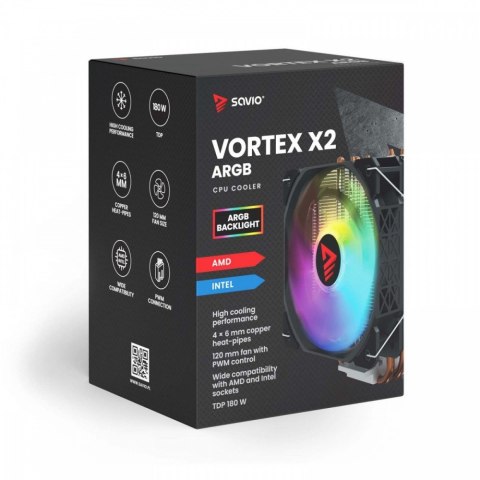 Chłodzenie procesora CPU Vortex X2 ARGB Chłodzenie procesora CPU Vortex X2 ARGB