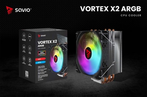 Chłodzenie procesora CPU Vortex X2 ARGB Chłodzenie procesora CPU Vortex X2 ARGB