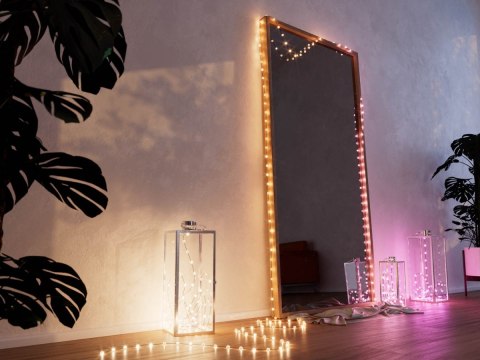 Inteligentne lampki dekoracyjne Strings USB-C (Candies) 100 LED RGB, świece, zielony przewód, 6 m Inteligentne lampki dekoracyjne Strings USB-C (Candies) 100 LED RGB, świece, zielony przewód, 6 m