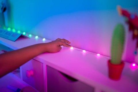 Inteligentne lampki dekoracyjne Strings USB-C (Candies) 200 LED RGB, serca, zielony przewód, 12 m Inteligentne lampki dekoracyjne Strings USB-C (Candies) 200 LED RGB, serca, zielony przewód, 12 m