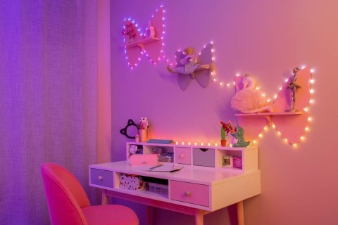 Inteligentne lampki dekoracyjne Strings USB-C (Candies) 200 LED RGB, serca, zielony przewód, 12 m Inteligentne lampki dekoracyjne Strings USB-C (Candies) 200 LED RGB, serca, zielony przewód, 12 m