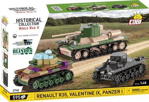 Klocki Renault R35 - Valentine IX - Panzer I Klocki Renault R35 - Valentine IX - Panzer I