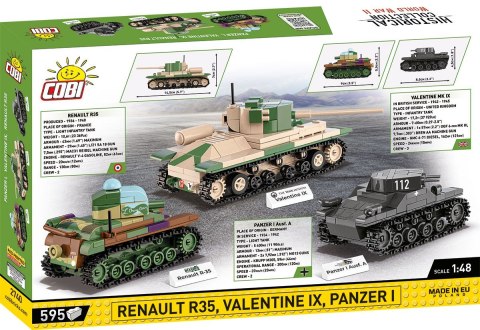 Klocki Renault R35 - Valentine IX - Panzer I Klocki Renault R35 - Valentine IX - Panzer I