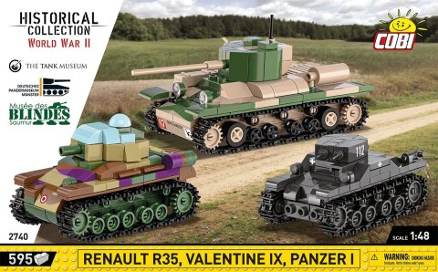 Klocki Renault R35 - Valentine IX - Panzer I Klocki Renault R35 - Valentine IX - Panzer I
