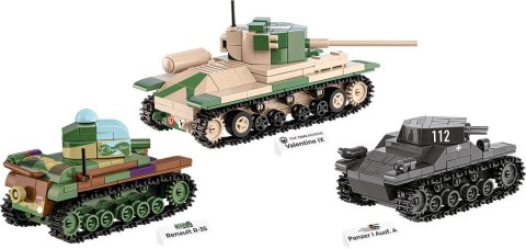 Klocki Renault R35 - Valentine IX - Panzer I Klocki Renault R35 - Valentine IX - Panzer I