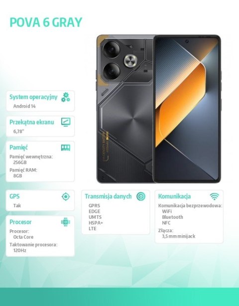 Smartfon POVA 6 PRO 5G Smartfon POVA 6 PRO 5G