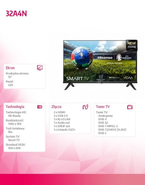 Telewizor LED 32 cale 32A4N Telewizor LED 32 cale 32A4N