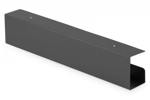 Uchwyt stalowy do organizacji kabli / listew zasilających pod biurkiem, montaż śruby, 60 cm, czarny Uchwyt stalowy do organizacji kabli / listew zasilających pod biurkiem, montaż śruby, 60 cm, czarny