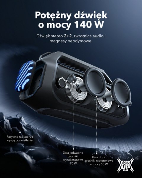 Głosnik Soundcore Boom 2 Plus Czarny Głosnik Soundcore Boom 2 Plus Czarny