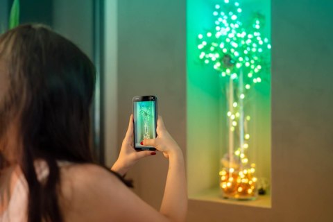 Inteligentne lampki dekoracyjne Strings USB-C (Candies) 200 LED RGB, gwiazdy, zielony przewód, 12 m Inteligentne lampki dekoracyjne Strings USB-C (Candies) 200 LED RGB, gwiazdy, zielony przewód, 12 m