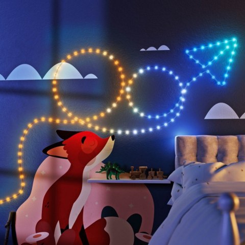 Inteligentne lampki dekoracyjne Strings USB-C (Candies) 200 LED RGB, gwiazdy, zielony przewód, 12 m Inteligentne lampki dekoracyjne Strings USB-C (Candies) 200 LED RGB, gwiazdy, zielony przewód, 12 m
