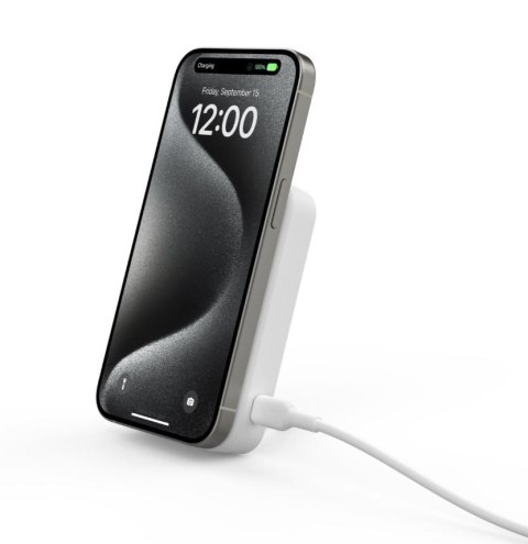 Powerbank ze standem 10000mAh Qi2 MagSafe Biały Powerbank ze standem 10000mAh Qi2 MagSafe Biały