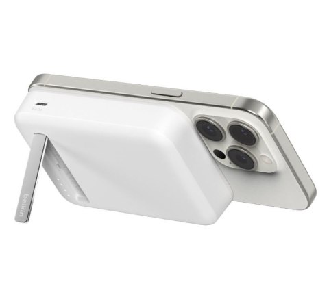 Powerbank ze standem 10000mAh Qi2 MagSafe Biały Powerbank ze standem 10000mAh Qi2 MagSafe Biały
