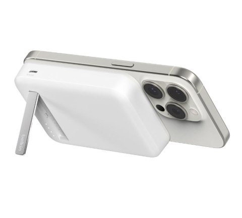 Powerbank ze standem 8000mAh Qi2 MagSafe Biały Powerbank ze standem 8000mAh Qi2 MagSafe Biały
