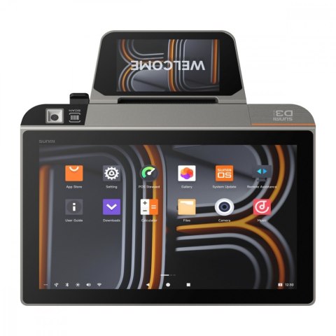 Terminal D3 Mini GMS, Android 13, 10.1+4 cali, 3/32GB, 1 MP camera, 4G, Finger sensor, 80 mm printer, Scanner Terminal D3 Mini GMS, Android 13, 10.1+4 cali, 3/32GB, 1 MP camera, 4G, Finger sensor, 80 mm printer, Scanner