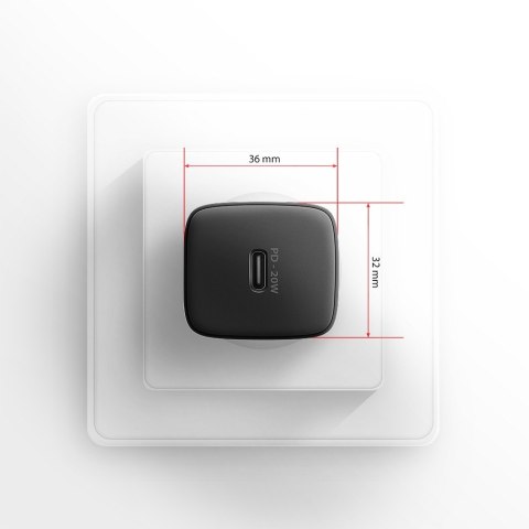ACU-PD20 Ładowarka sieciowa PD 20W, 1x port USB-C, PD3.0/QC3.0/AFC/FCP/Apple Czarna ACU-PD20 Ładowarka sieciowa PD 20W, 1x port USB-C, PD3.0/QC3.0/AFC/FCP/Apple Czarna