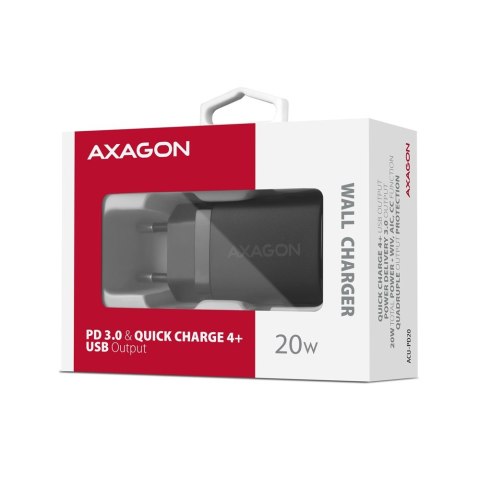 ACU-PD20 Ładowarka sieciowa PD 20W, 1x port USB-C, PD3.0/QC3.0/AFC/FCP/Apple Czarna ACU-PD20 Ładowarka sieciowa PD 20W, 1x port USB-C, PD3.0/QC3.0/AFC/FCP/Apple Czarna
