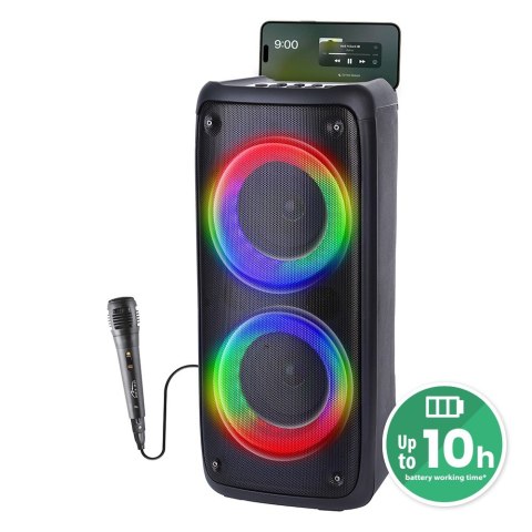 Głośnik FUNBOX BT MT3181 Bluetooth 5.0/TWS/MP3/MicroSD/USB/AUX/Equalizer/Jack 6.3/RGB/USB-C/ RMS 40W/PMPO 1000W Głośnik FUNBOX BT MT3181 Bluetooth 5.0/TWS/MP3/MicroSD/USB/AUX/Equalizer/Jack 6.3/RGB/USB-C/ RMS 40W/PMPO 1000W