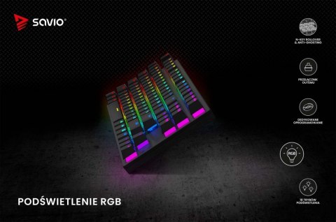 Klawiatura mechaniczna RGB Tempest X2 Outemu Blue Klawiatura mechaniczna RGB Tempest X2 Outemu Blue