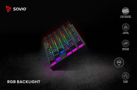 Klawiatura mechaniczna RGB Tempest X2 Outemu Blue Klawiatura mechaniczna RGB Tempest X2 Outemu Blue
