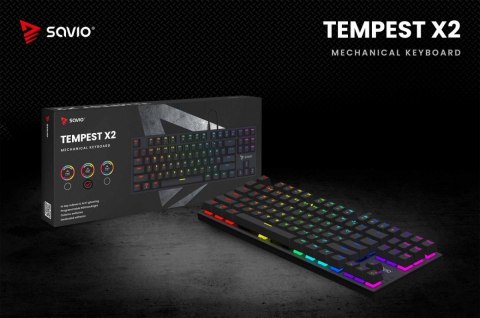 Klawiatura mechaniczna RGB Tempest X2 Outemu Brown Klawiatura mechaniczna RGB Tempest X2 Outemu Brown