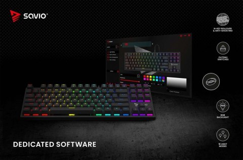 Klawiatura mechaniczna RGB Tempest X2 Outemu Brown Klawiatura mechaniczna RGB Tempest X2 Outemu Brown