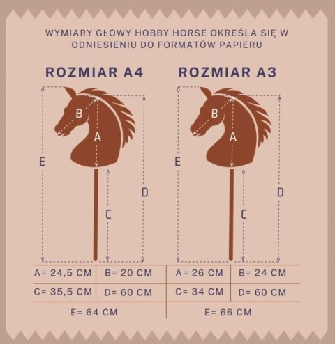 Koń na kiju Hobby Horse HOPPIHORSE A4 beżowy Koń na kiju Hobby Horse HOPPIHORSE A4 beżowy