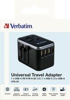 Ładowarka i adapter podróżny UTA-04 49546 PD 61W, QC 3.0, 2x USB-C, 3x USB-A Ładowarka i adapter podróżny UTA-04 49546 PD 61W, QC 3.0, 2x USB-C, 3x USB-A