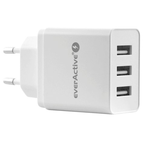 Ładowarka sieciowa 3x USB 3,4A Iq smart charging Biała Ładowarka sieciowa 3x USB 3,4A Iq smart charging Biała