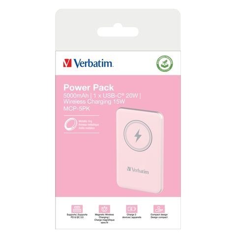 Power Bank Charge n GO 32243 5000 mAh PD 20W QC 3.0 Różowy. Power Bank Charge n GO 32243 5000 mAh PD 20W QC 3.0 Różowy.