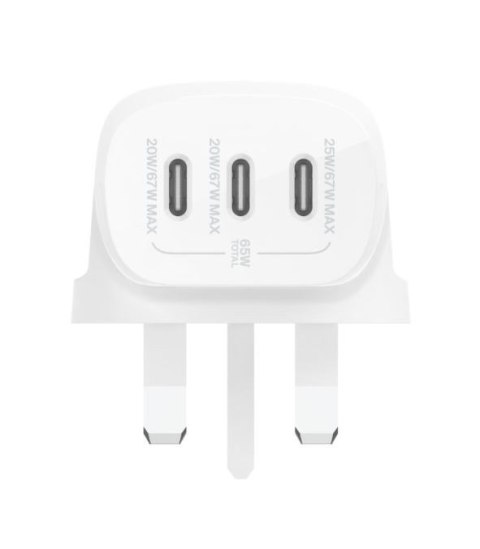 Ładowarka BOOSTCHARGE 67W USB-Cx3 PPS biała Ładowarka BOOSTCHARGE 67W USB-Cx3 PPS biała