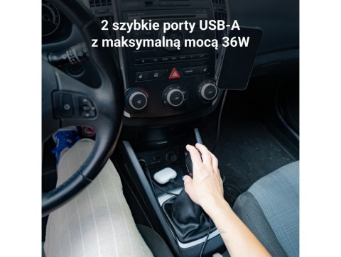 Ładowarka samochodowa GC PowerRide Nano36 36W 6A 2x USB-A Ładowarka samochodowa GC PowerRide Nano36 36W 6A 2x USB-A