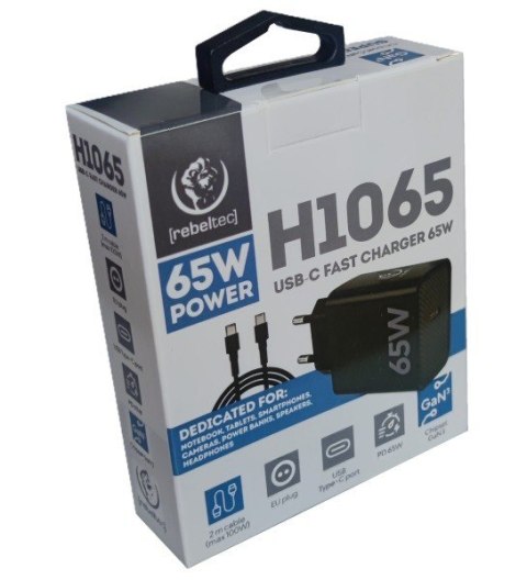 Zasilacz PD65W USB-C uniwersalny do notebooków, smartfonów, tabletów, power banków oraz innych urządzeń z gniazdem zasilającym U Zasilacz PD65W USB-C uniwersalny do notebooków, smartfonów, tabletów, power banków oraz innych urządzeń z gniazdem zasilającym U