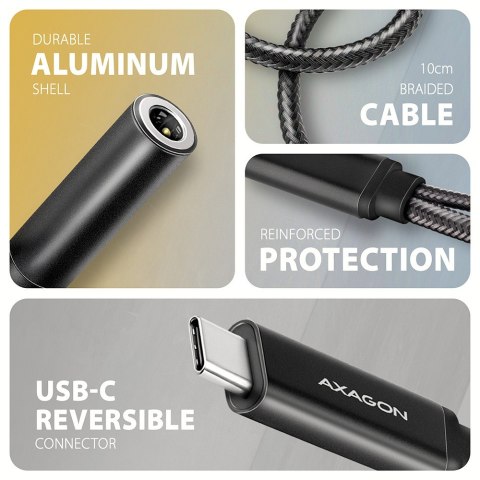 ADA-HCPD Zewnętrzna karta dźwiękowa USB-C 32bit DAC 3.5mm (F) złącze, 384kHz + PD 60W ADA-HCPD Zewnętrzna karta dźwiękowa USB-C 32bit DAC 3.5mm (F) złącze, 384kHz + PD 60W
