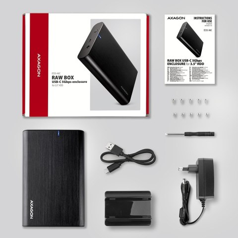 EE35-A6C Obudowa zewnętrzna aluminiowa USB 3.2 Gen1 SATA 6G 3.5" EE35-A6C Obudowa zewnętrzna aluminiowa USB 3.2 Gen1 SATA 6G 3.5"