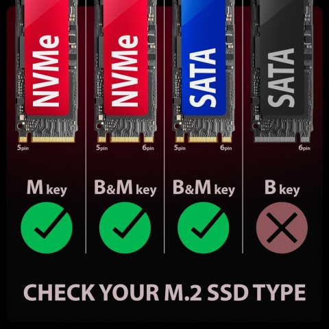 EEM2-GAM Obudowa zewnętrzna aluminiowa USB-C 3.2 Gen 2 M.2 NVMe/SATA SSD Gaming EEM2-GAM Obudowa zewnętrzna aluminiowa USB-C 3.2 Gen 2 M.2 NVMe/SATA SSD Gaming