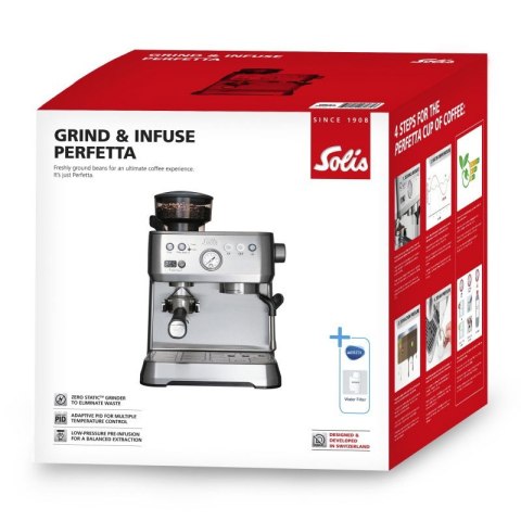 Ekspres kolbowy Grind & Infuse Perfetta stalowy Ekspres kolbowy Grind & Infuse Perfetta stalowy