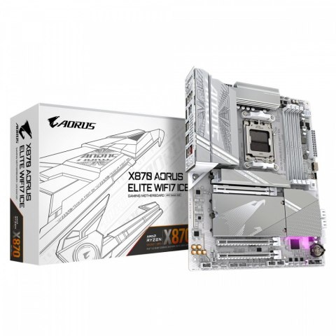 Płyta główna X870 A ELITE WF7 ICE AM 5 4DDR5 HDMI/USB-C ATX Płyta główna X870 A ELITE WF7 ICE AM 5 4DDR5 HDMI/USB-C ATX