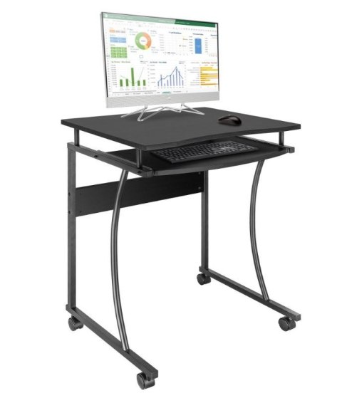 Biurko komputerowe mobilne Techly 600x480mm czarne Biurko komputerowe mobilne Techly 600x480mm czarne