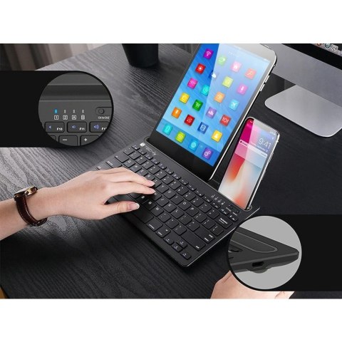 Klawiatura Bluetooth z podstawką na tablet i telefon Klawiatura Bluetooth z podstawką na tablet i telefon