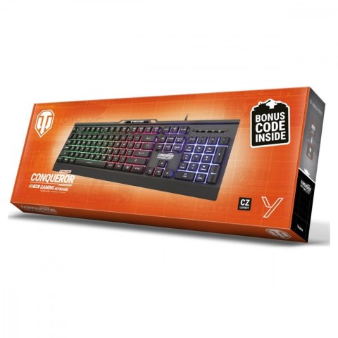 Klawiatura metalowa dla Graczy COMQUEROR dynamiczne podświetlenie - wersja limitowana World Of Tanks Klawiatura metalowa dla Graczy COMQUEROR dynamiczne podświetlenie - wersja limitowana World Of Tanks