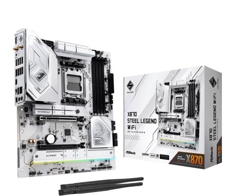 Płyta główna X870 STEEL LEGEND WIFI AM5 4DDR5 M.2 ATX Płyta główna X870 STEEL LEGEND WIFI AM5 4DDR5 M.2 ATX