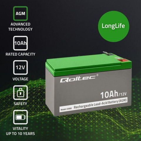 Akumulator AGM | 12V | 10Ah | Bezobsługowy | do UPS Akumulator AGM | 12V | 10Ah | Bezobsługowy | do UPS