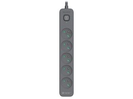 Listwa zasilająca antyprzepięciowa Power Line+ 5m Graphite (5 gniazd)