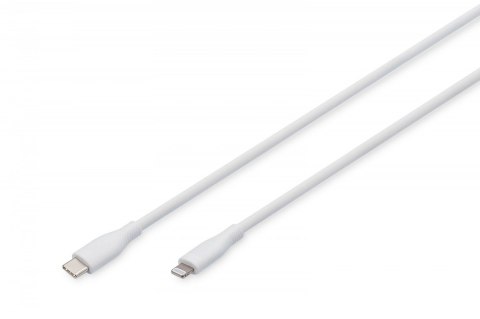 Kabel zasilający silikonowy USB-C - Lightning, USB 2.0 60W, certyfikat MFI, 0,5m Biały Kabel zasilający silikonowy USB-C - Lightning, USB 2.0 60W, certyfikat MFI, 0,5m Biały